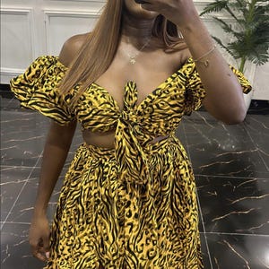 African Ankara two piece, stylish top and a skirt