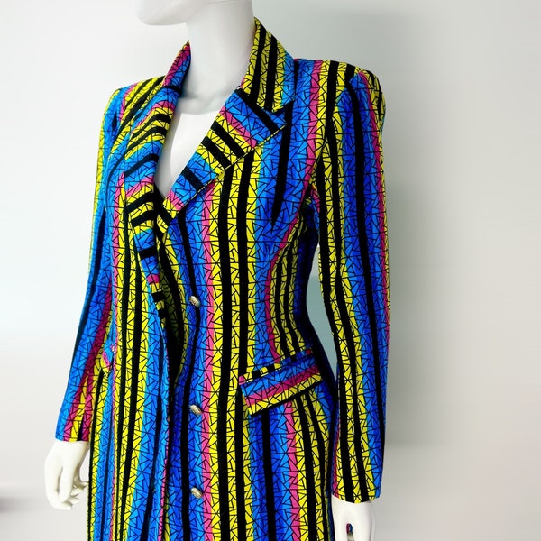 African Ankara blazer dress