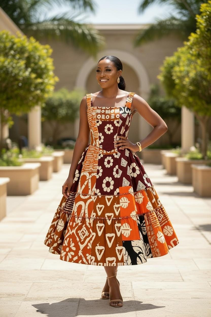 ankara layered dress Layer ankara latest smoky gown styles