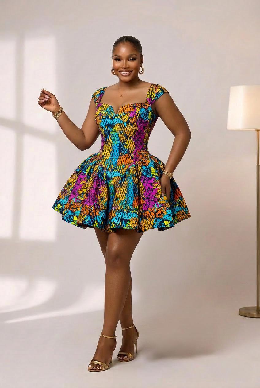 african skater dress Ankara Skater Dress African Print