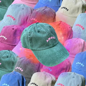 Amore Liebe Hochzeit Geschenk Kappe Cap Love Mom Dad Pride Retro Vintage bunt  Damen Unisex Hochzeitsgeschenk Junggesellinnenabschied Braut