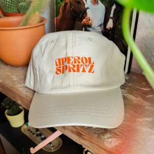 Aperol Spritz Mom & Dad Hat Retro Vintage Kappe Cap Holy Aperoli Aperol Cap Mütze Baseballcap Basecap Damen Herren Unisex Ramen Beige