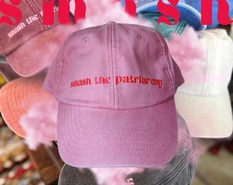 Smash the Patriarchy Cap Kappe Mom Dad Pride Hat Retro Vintage Feminismus  Mütze Non-Binär Damen Unisex feminism Weihnachtsgeschenk