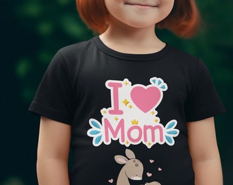 Unisex T-shirt I love mum , Kids Gift T-shirt, Mothers Day gift