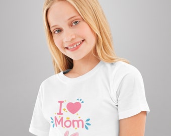 Unisex T-shirt I love mum , Kids Gift T-shirt, Mothers Day gift