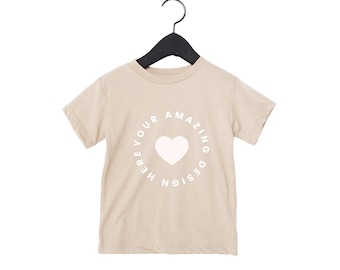Kinderen Bella Canvas 3001T Heather Dust Peuter Kids Mockup Eenvoudig genderneutraal Mockup Bella Canvas Mockup