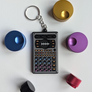 ROLAND SP 404 MK2 big keyring PVC 2D 3D Classic Sampler sp-404 mk 2 Miniature Iconic Sampler Producers, Hip-Hop Lovers Perfect gift keychain