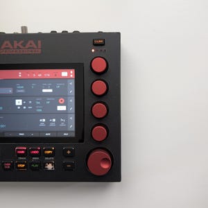 Complete set knoppen voor MPC Sample LIVE 1 / 2 / 3 / One / Force / Key 37 / Key 61 / Touch / Aluminium Grip Data Wheel Dial Brick Red