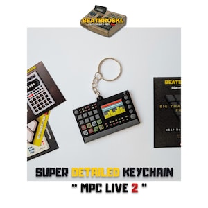 MPC Live 2 KEYCHAIN chaveiro PVC 2D 3D Classic Sampler Mpc live mpc Miniatura Iconic Sampler Produtores musicais e amantes do hip-hop Presente perfeito