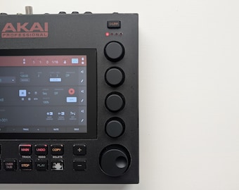 Pełny zestaw gałek do MPC Knob MPC Sample LIVE 1 / 2 / 3/ One / Force / Key 37 / Key 61 / Touch / Aluminium Grip Data Wheel Dial  - Czarny