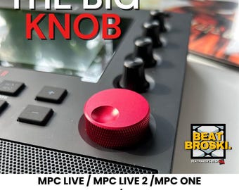 Bouton MPC MPC LIVE 1 / 2 / 3 / One / Force / Key 37 / Key 61 / Touch / Bouton en aluminium Poignée de données Molette de réglage des données - Rouge cerise