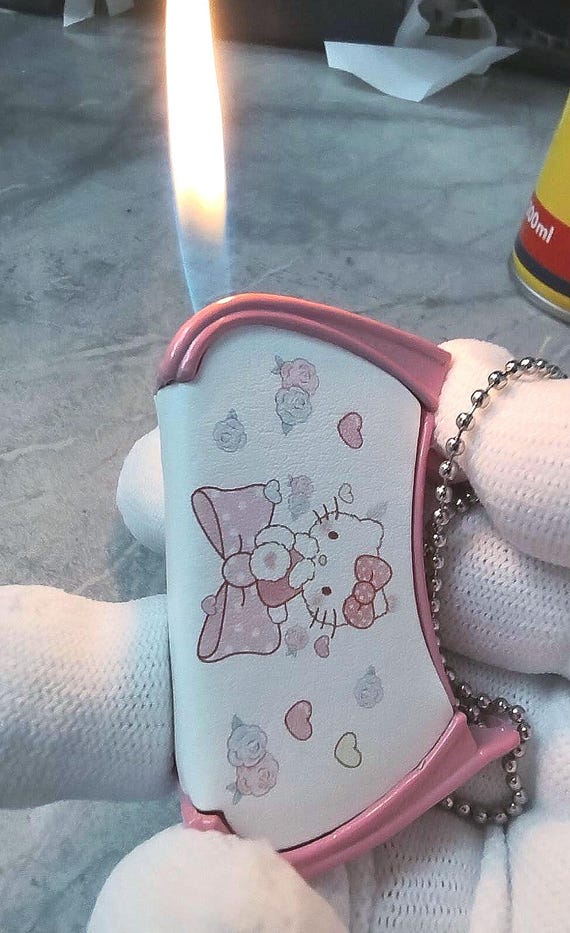 Hello Kitty Ladies Hand Bag Style Cigarette Lighter Refillable