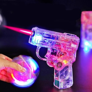 Led flash light Transparent Body Inflatable Lighter Jet Flame Luminous Fingertip Rotating Folding Decompression cigarette lighter