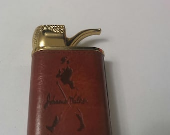 Jonnie Walker Refillable Leather Cigarette Gas Lighter