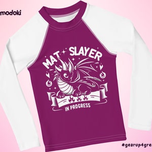 Mat Slayer In Progress Kid BJJ Rash Guard | Jiu jitsu rash guard | MMA Top | No gi | Grapple Gear | Wrestling Shirt | Swimwear | Swim Top