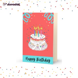 Carte d'anniversaire JJJ ceinture blanche - joyeux anniversaire Jiu Jitsu, conception de gâteau JJJ amusante, parfaite pour les amateurs de MMA