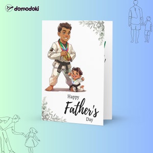 Funny Jiu Jitsu BJJ Dad in Gi briefkaart - Vaderdagkaart, unieke gelukkige Vaderdag-groet voor BJJ liefhebbende vader