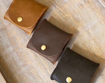 Vintage Genuine Leather Coin Purse Men Woman Crazy Horse Cowhide Small Mini Wallet Wallets Storage Pocket Bag