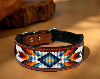 Obroża dla psa z prawdziwej skóry zachodnio-amerykańskiej, obcisła, z koralikami, obroża dla psa/kota, pełnoziarnista, skórzana obroża dla szczeniaka