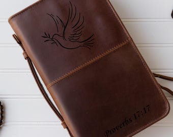Leather Bible Case Leather Bible Cover With Zipper,  Leather Bible Cover Men/Women, Leather Bible Recover, Bible Cover, Leather Bible Holder