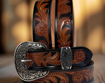 Personalized Handmade Western Beaded Belt Heavy Duty Full  display picture 1