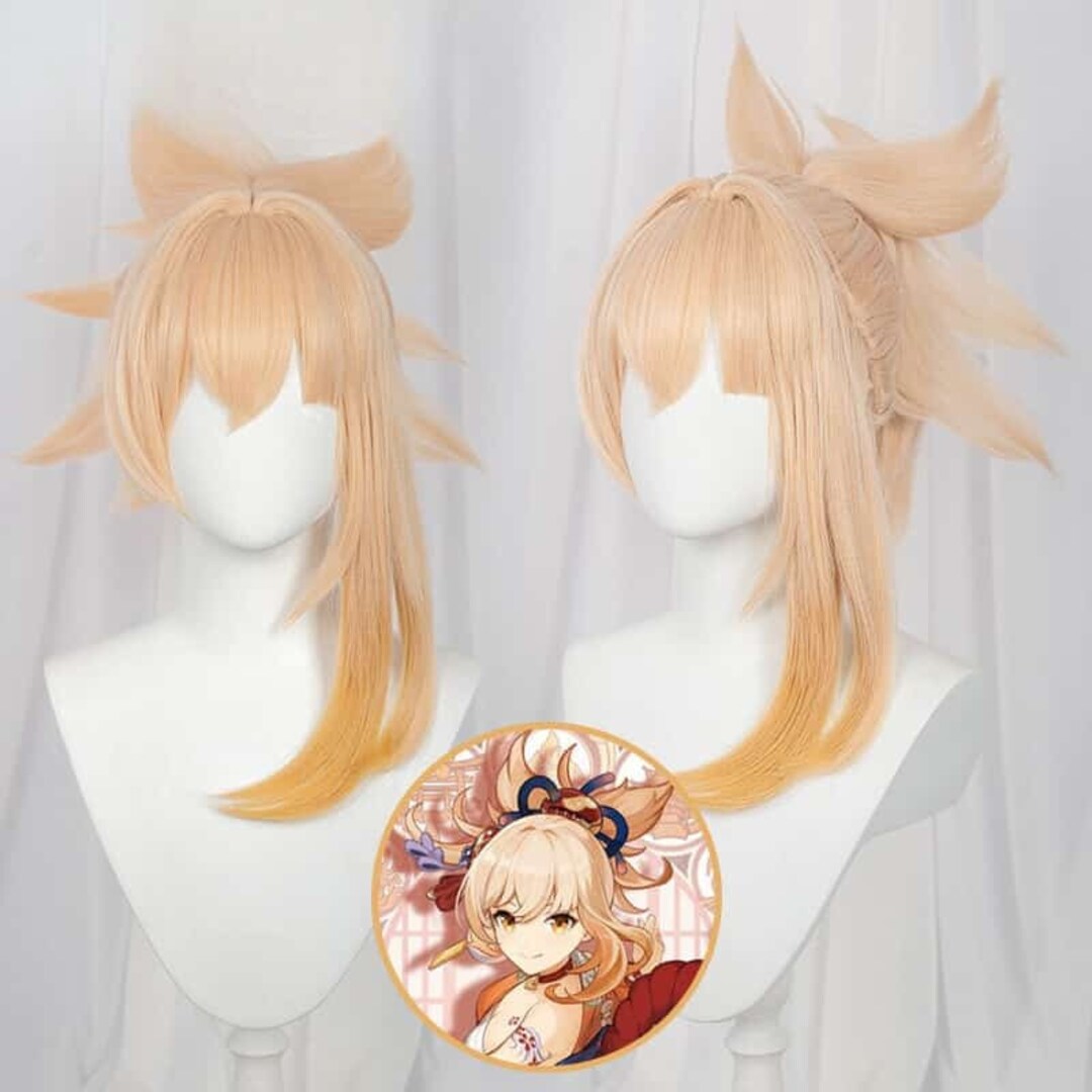 Genshin Impact Wig Yoimiya Wig - Etsy