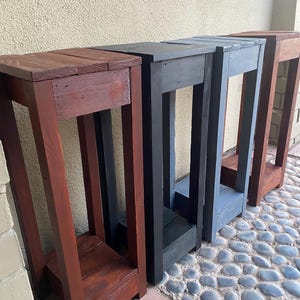 Mesa auxiliar rústica de madera recuperada, mesa de entrada, mesa auxiliar