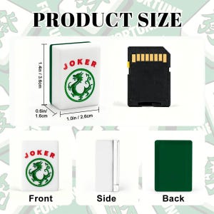 American Mahjong Tile Set Plain Dark Forest Green Solid Color Tiles image 6