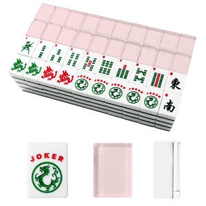 American Mahjong Tiles Set Plain Light Pink Color Pastel Pale Ballet Slipper image 3