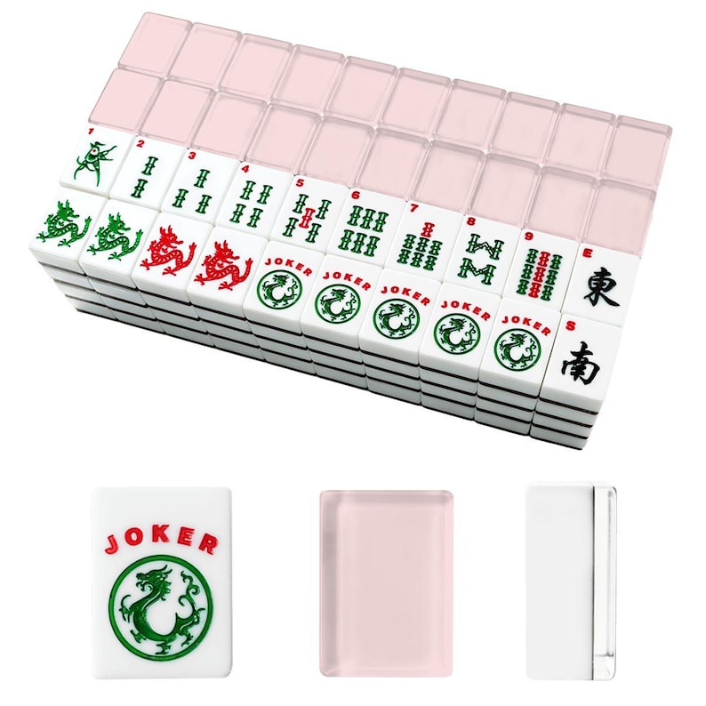 American Mahjong Tiles Set Plain Light Pink Color Pastel Pale Ballet Slipper image 3