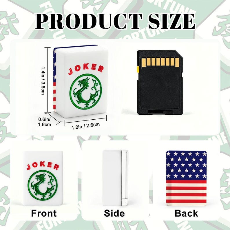 American Mahjong Tiles Set Stars and Stripes Pattern Red White and Blue Bild 6