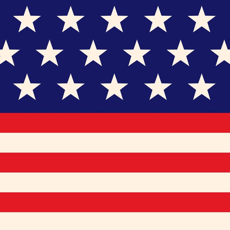 K&ouml;nnte beinhalten: Grafische Darstellung der amerikanischen Flagge. Das Design zeigt ein blaues Feld mit wei&szlig;en Sternen in der oberen linken Ecke und abwechselnd roten und wei&szlig;en Streifen, die sich &uuml;ber den unteren Teil erstrecken.