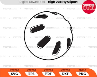 Slotted toy ball black and white High Quality, Vector Clipart [ svg eps pdf dxf png ]