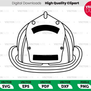 Cappello casco pompiere / pompiere Vista frontale monocolore ORIGINALE vettore, alta qualità, Cricut Cut, Clipart vettoriale [svg eps pdf dxf png]