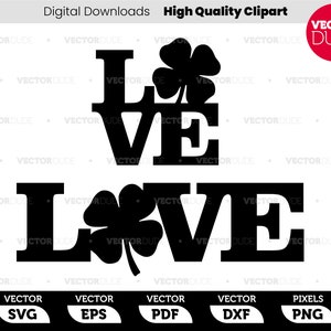 São patrício amor trevo Trevo da sorte texto cortado ou impresso, clipart vetorial [svg eps pdf dxf png]