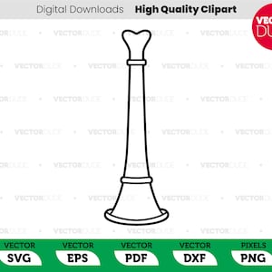 Corneta única para classificação de serviço do corpo de bombeiros (tenente) - Clipart vetorial do Cricut Illustrator de alta qualidade [ svg eps pdf dxf png ]