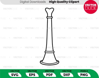 Single Bugle for fire department service ranking (Lieutenant) - High Quality Cricut Illustrator Vector Clipart [ svg eps pdf dxf png ]