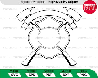 Maltese cross template for fire department logos - High Quality, Cricut Cut, Vector Clipart [ svg eps pdf dxf png ]