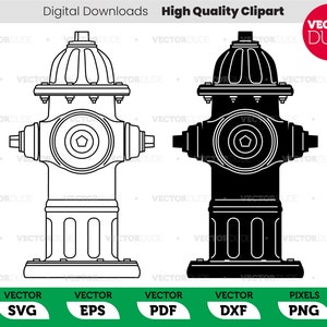 Disegno originale Idrante antincendio vettore, alta qualità, Cricut Cut, Clipart vettoriale [svg eps pdf dxf png]