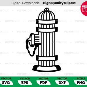 Puede incluir: Ilustración en blanco y negro de un hidrante de línea con una cadena unida al mango.