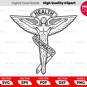 Chiropraktor / Chiropractic Gesundheit hohe Qualität, Schneiden oder Drucken, Vektor Clipart [ svg eps pdf dxf png ]