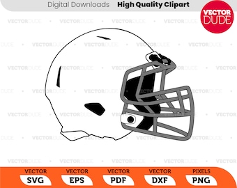 American Football Helmet High Quality, Cricut Cut, Vector Clipart [ svg eps pdf dxf png ]