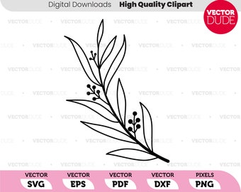Design decorativo a foglia Taglia o stampa, Clipart vettoriale [svg eps pdf dxf png]