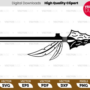 Tribal Pfeil oder Speer hochqualitativ, Ausgeschnitten oder Druck, Vektor Clipart [ svg eps pdf dxf png ]