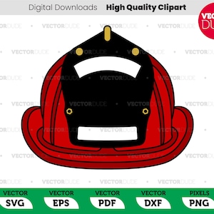 Detailierter Feuerwehrmann / Feuerwehrmann Helm Hut Vorderansicht vollfarbiger ORIGINAL Vektor, hohe Qualität, Vektor-Clipart [ svg eps pdf dxf png]