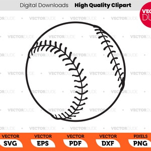 Schwarz weiß detailierter Baseball mit Ziernähten High Quality, Vektor Clipart [ svg eps pdf dxf png ]