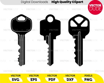 3 klucze do domu, wysoka jakość, cięcie Cricut, clipart wektorowy [svg eps pdf dxf png]