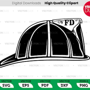 Feuerwehrmann / Feuerwehrmann Helm Hut ORIGINAL, hohe Qualität, Cricut Schnitt, Vektor Clipart [ svg eps pdf dxf png ]