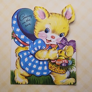 Carta vintage del coniglietto di Pasqua