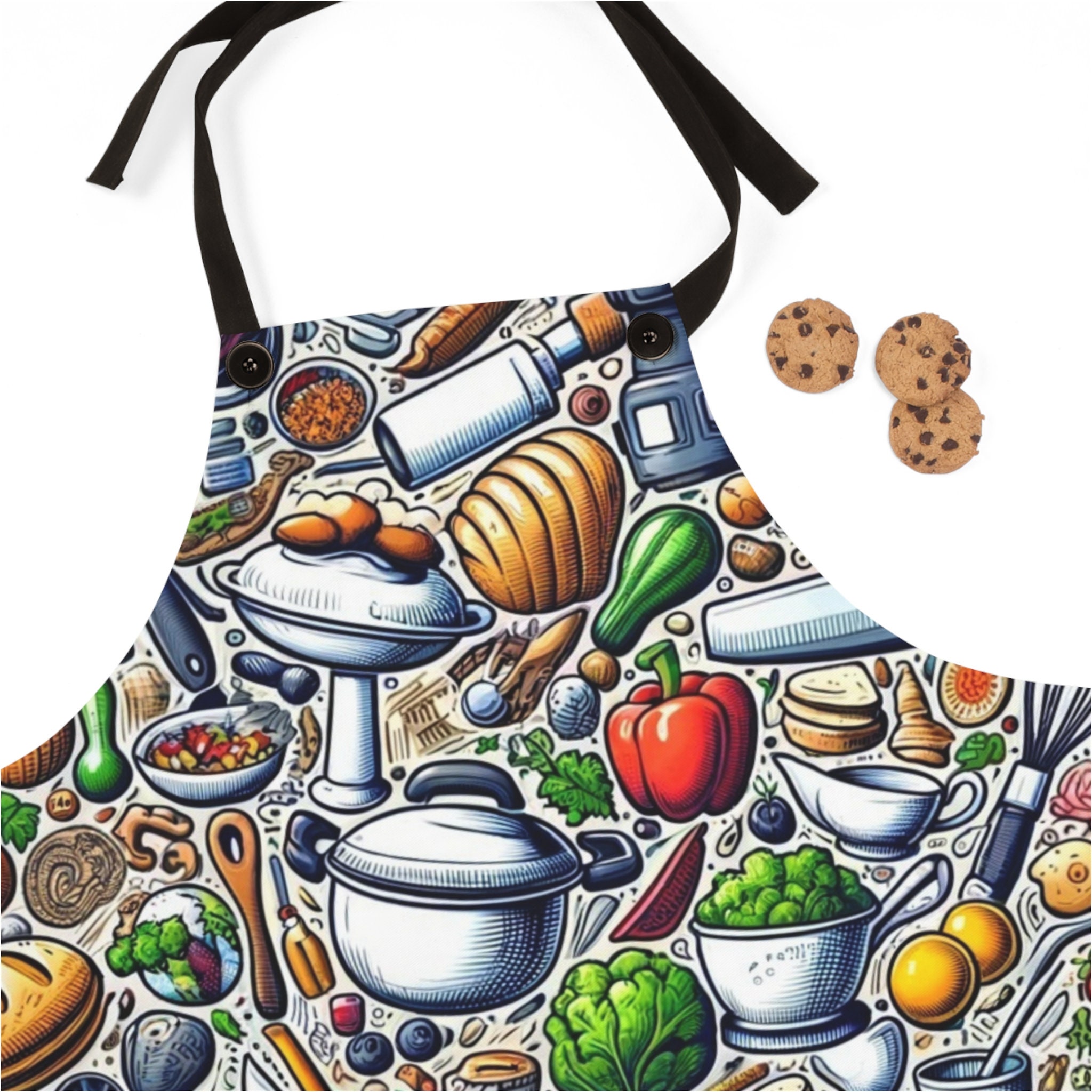 Funny Apron Kitchen Objects and Cartoon. the Best Funny Apron for Gift ...